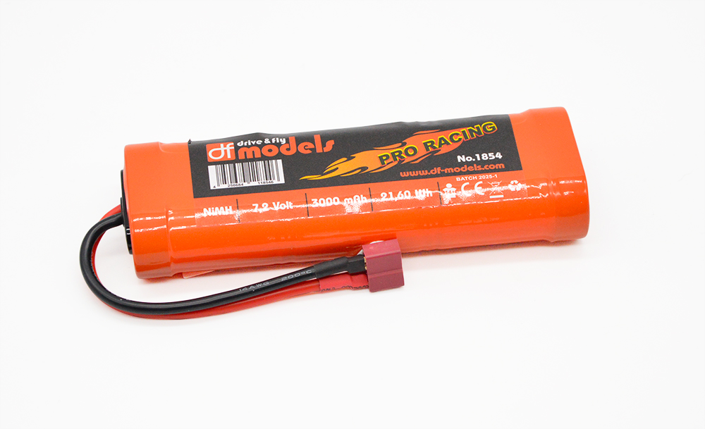 Pack accus Ni-mH 7,2V 3000mA avec prise deans